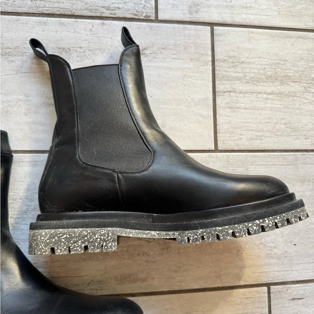 DEAR FRANCES black leather chelsea boots size 39 1/2 - Picture 4 of 16